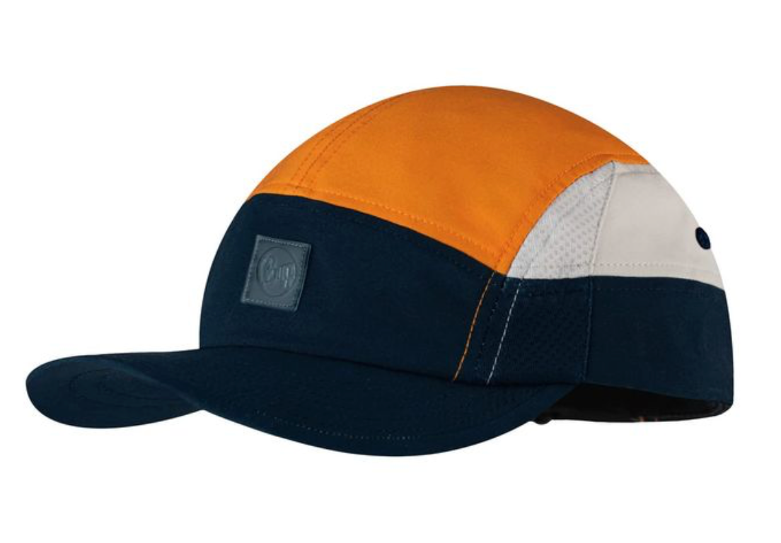 Buff 5 Panel Go Cap in Domus Navy/Orange Size S/M