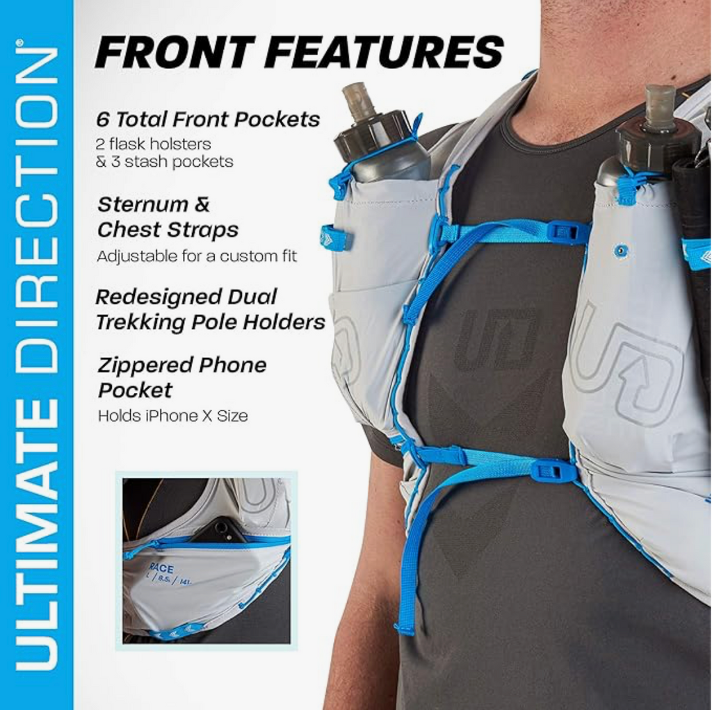 Ultimate Direction Men's Race Vest 5 Cloud, Size Small