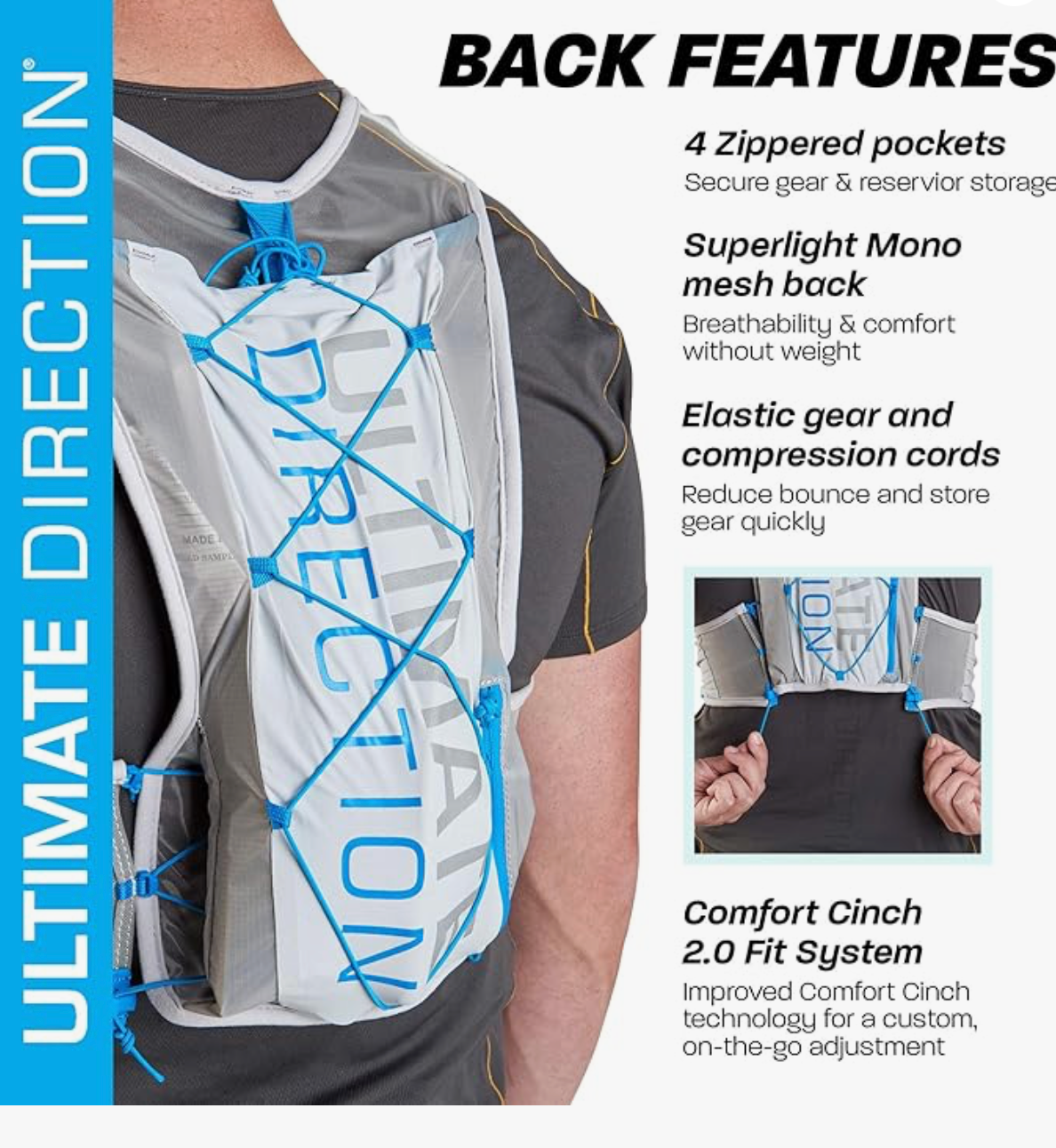 Ultimate Direction Men's Race Vest 5 Cloud, Size Small