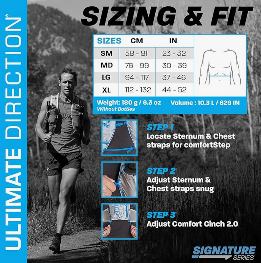 Ultimate Direction Men's Race Vest 5 Cloud, Size Small