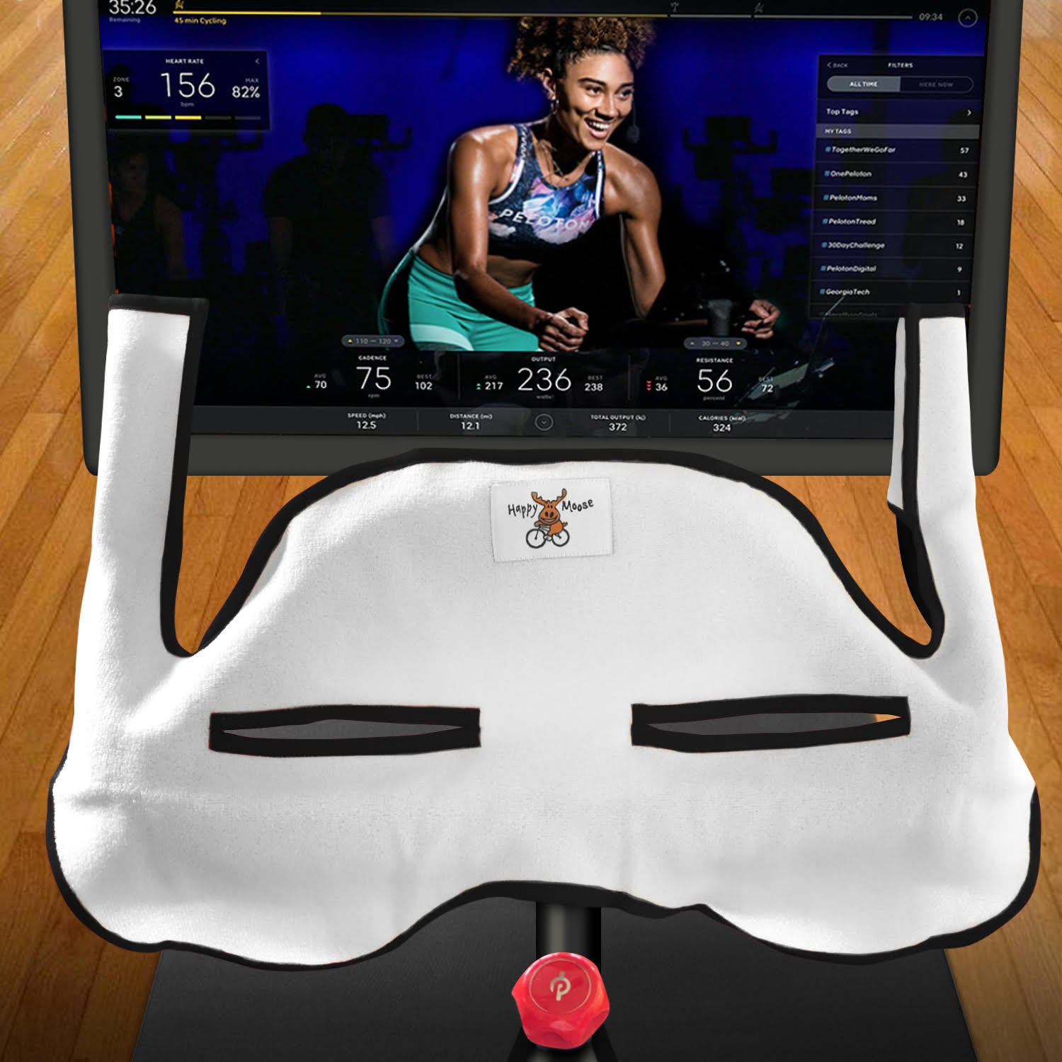 Handlebar Towel for Peloton® Bike+, Black Trim